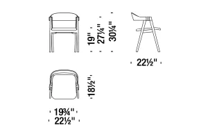 Mathilda - Stackable Oak Chair MA3 (977)