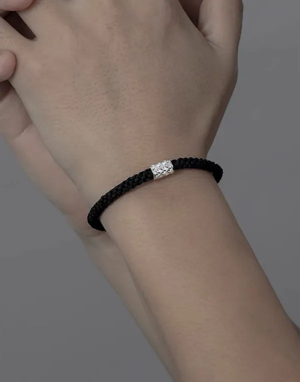 Men’s Braided Rope Bracelet | Adjustable Metal Accent