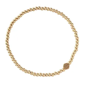 Mini Metal Stacking Bracelet - Ball Beads Gold