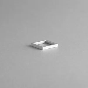 MINIMAL ALUMINUM RING | Sleek Geometric Square Ring