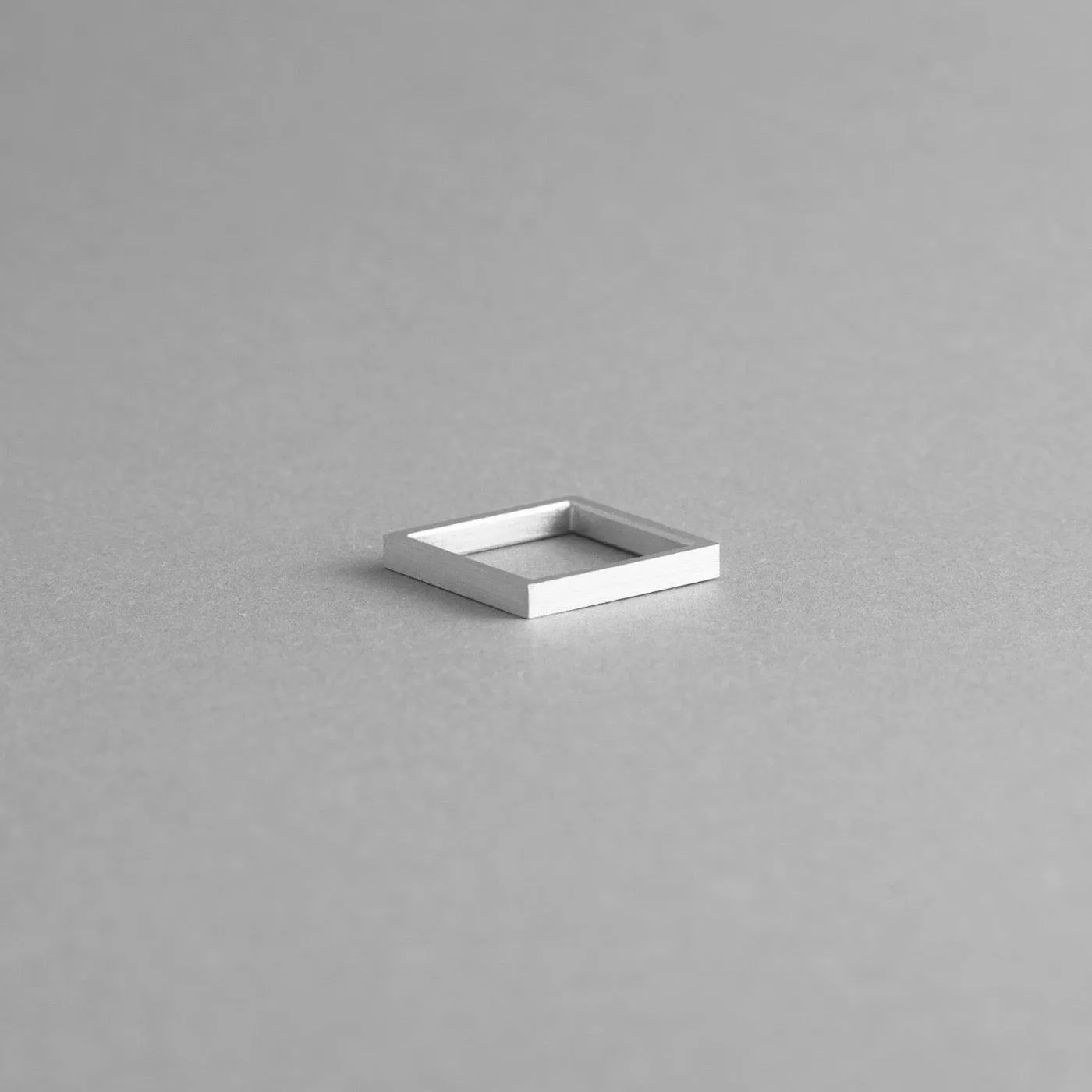 MINIMAL ALUMINUM RING | Sleek Geometric Square Ring