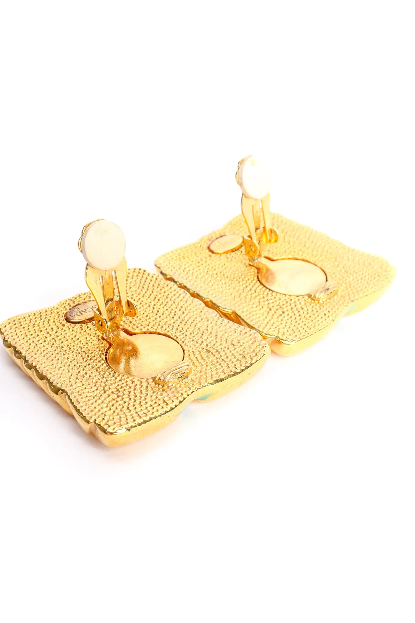 Mint Enamel Baroque Frame Earrings