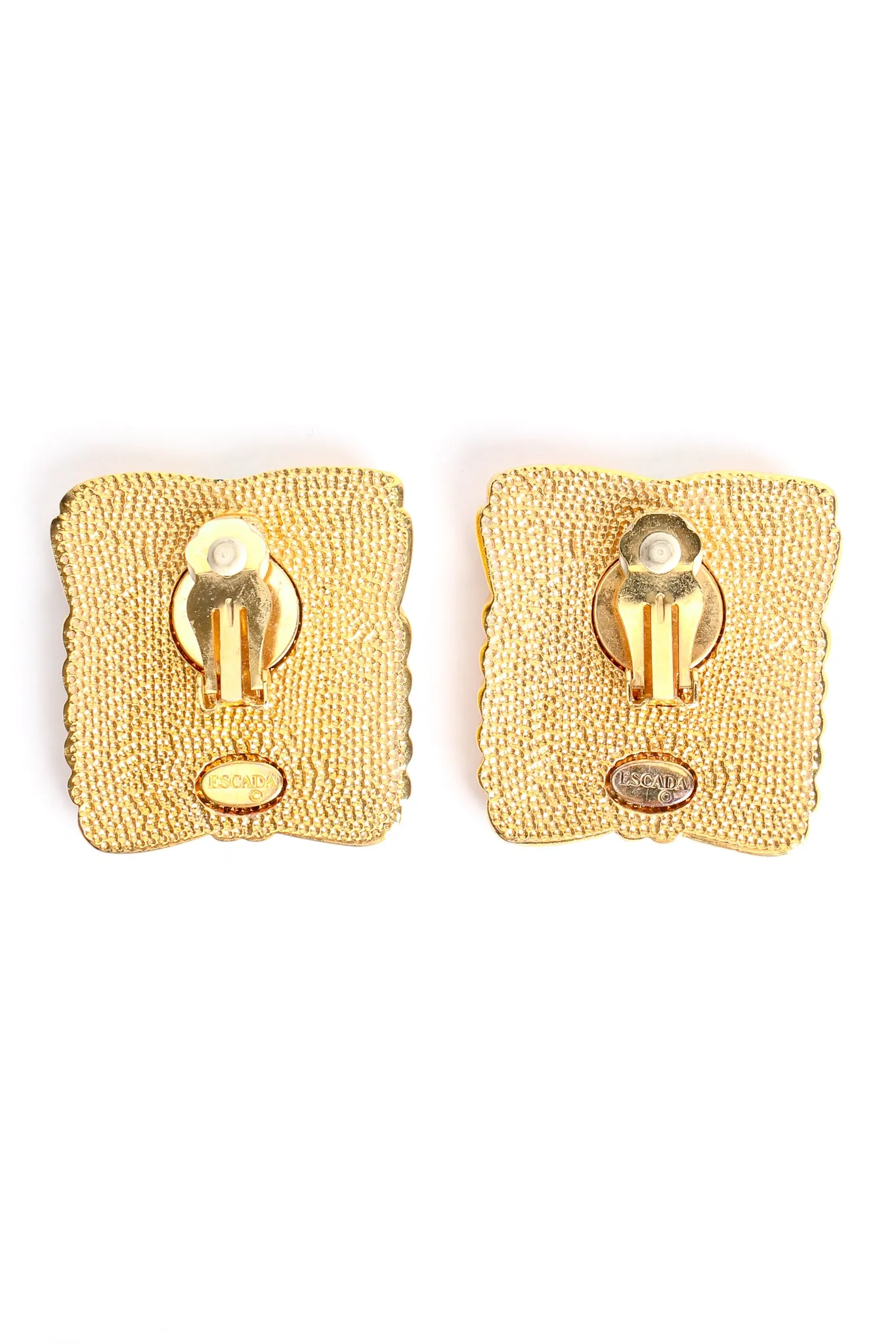 Mint Enamel Baroque Frame Earrings