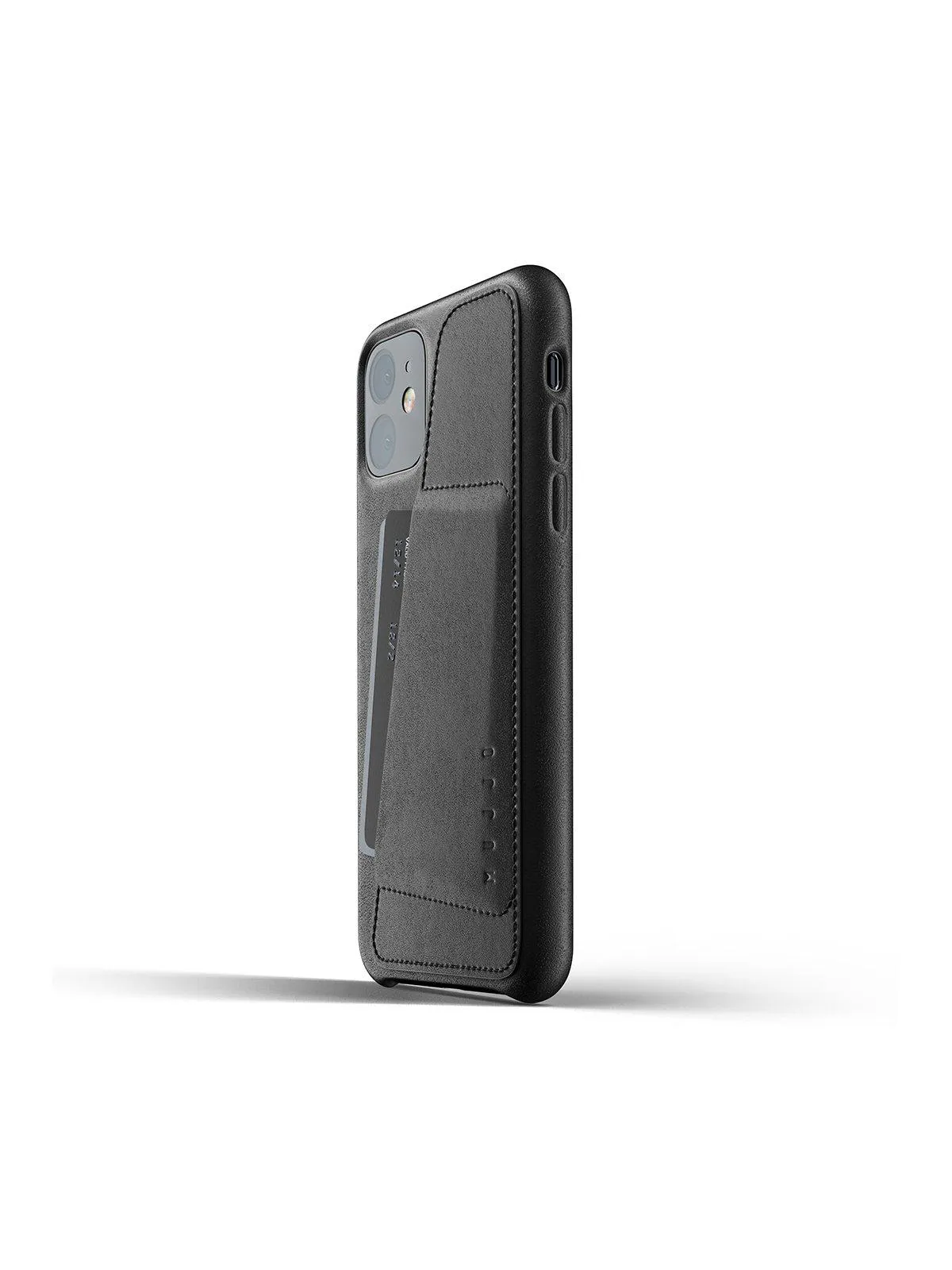 Mujjo Full Leather Wallet Case for iPhone 11 Black