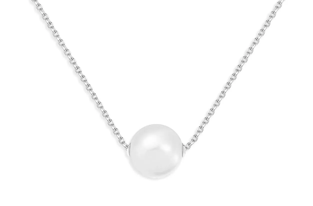 Necklace Single Floating South Sea Pearl & Chain