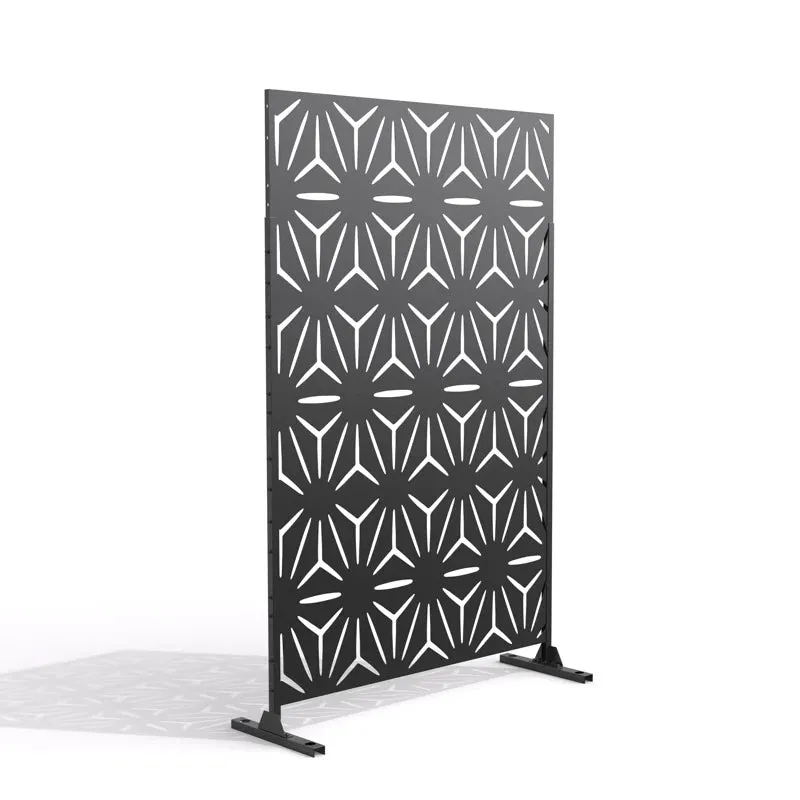 New Veradek Star Matte Black Screen Series Metal Privacy Screen Panels! Includes 3 metal panels & stands! Retails $365 