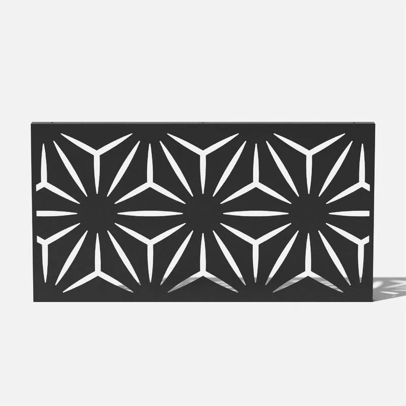 New Veradek Star Matte Black Screen Series Metal Privacy Screen Panels! Includes 3 metal panels & stands! Retails $365 