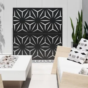 New Veradek Star Matte Black Screen Series Metal Privacy Screen Panels! Includes 3 metal panels & stands! Retails $365 