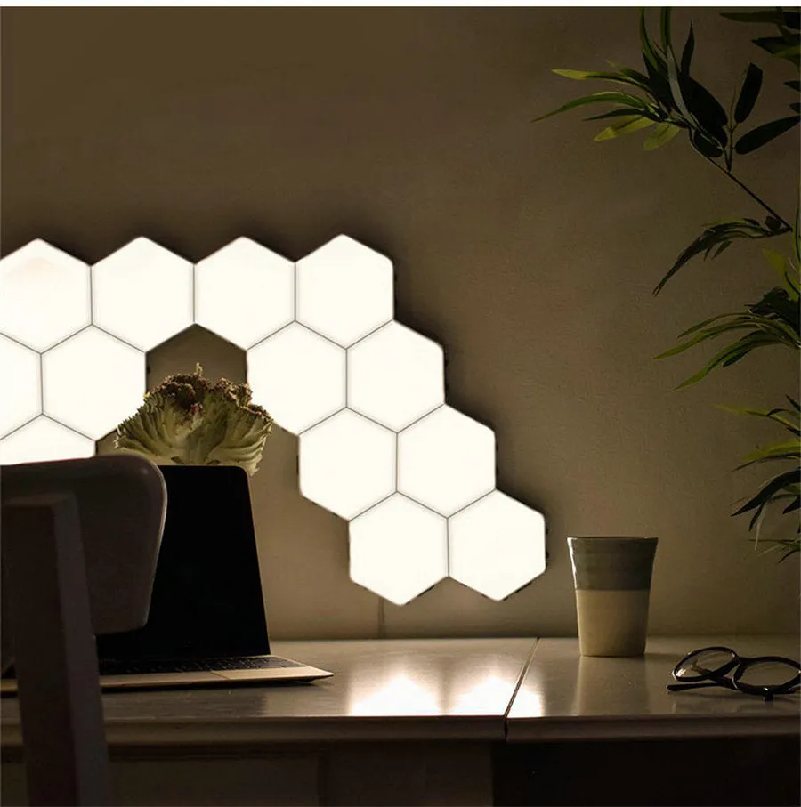 Night Lamp Touch Sensitive Sensor DIY Quantum Lamp Modular Hexagonal LED Magnetic Lights Wall Lamp Novelty Creative Decoration