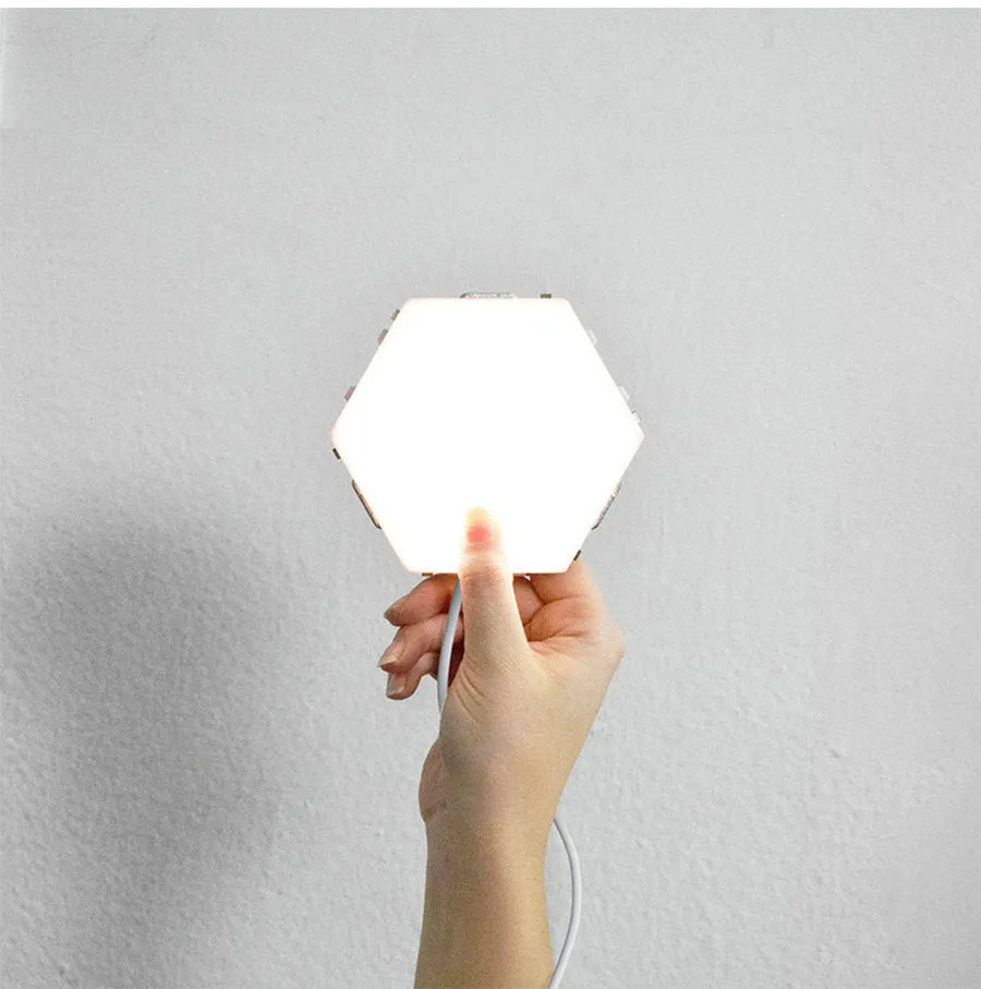 Night Lamp Touch Sensitive Sensor DIY Quantum Lamp Modular Hexagonal LED Magnetic Lights Wall Lamp Novelty Creative Decoration