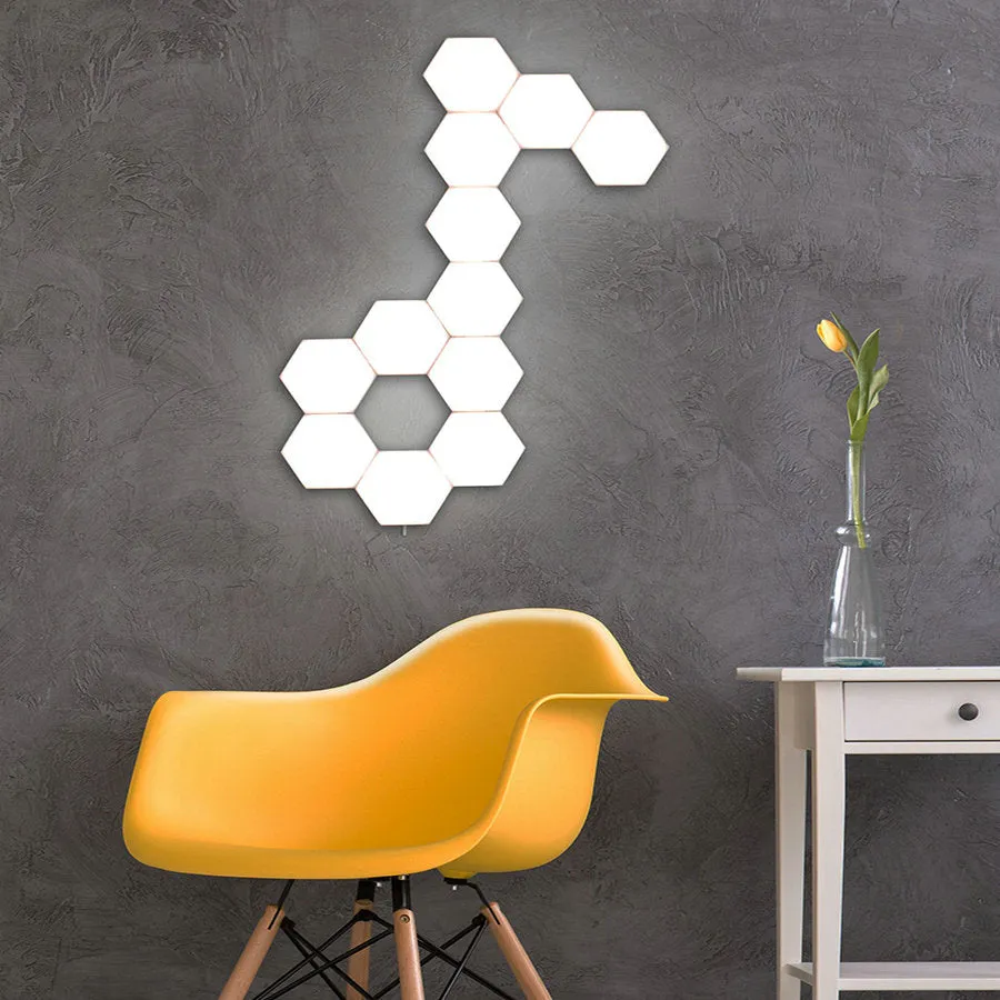 Night Lamp Touch Sensitive Sensor DIY Quantum Lamp Modular Hexagonal LED Magnetic Lights Wall Lamp Novelty Creative Decoration