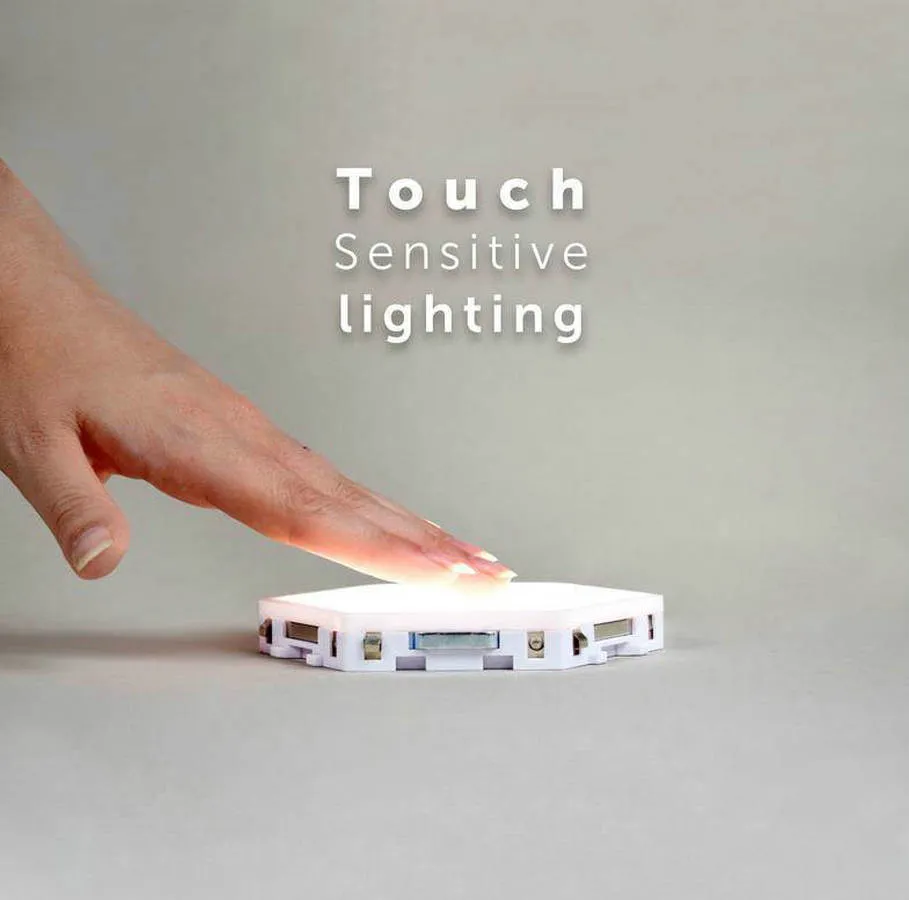 Night Lamp Touch Sensitive Sensor DIY Quantum Lamp Modular Hexagonal LED Magnetic Lights Wall Lamp Novelty Creative Decoration