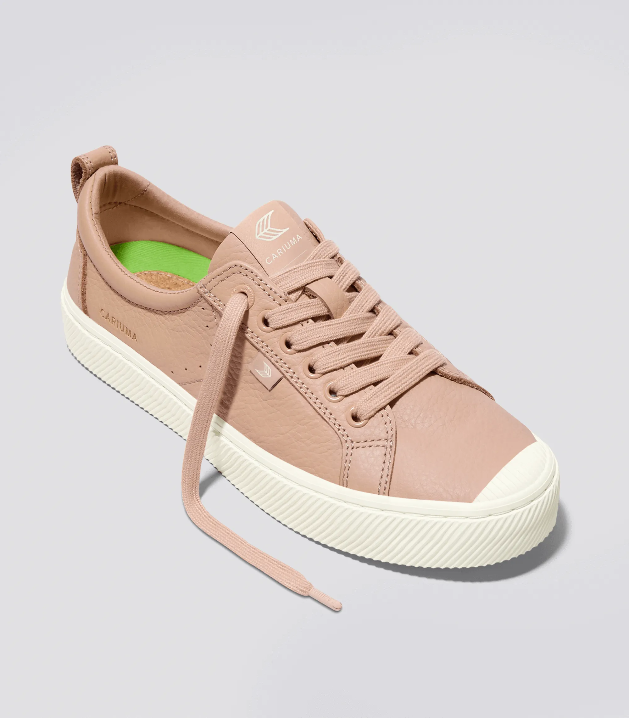 OCA Low Beige Premium Leather Sneaker Women