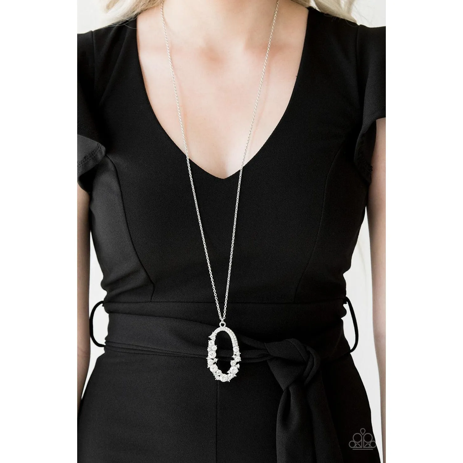 Paparazzi "Spotlight Social - White" Necklace & Earrings Set