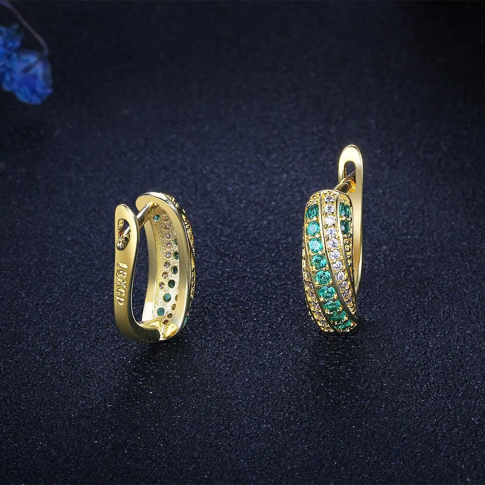 Party Accessorise Fashion Hoop Earrings Circle Elegant Simple Pierced Golden Color Classic Jewelry For Women