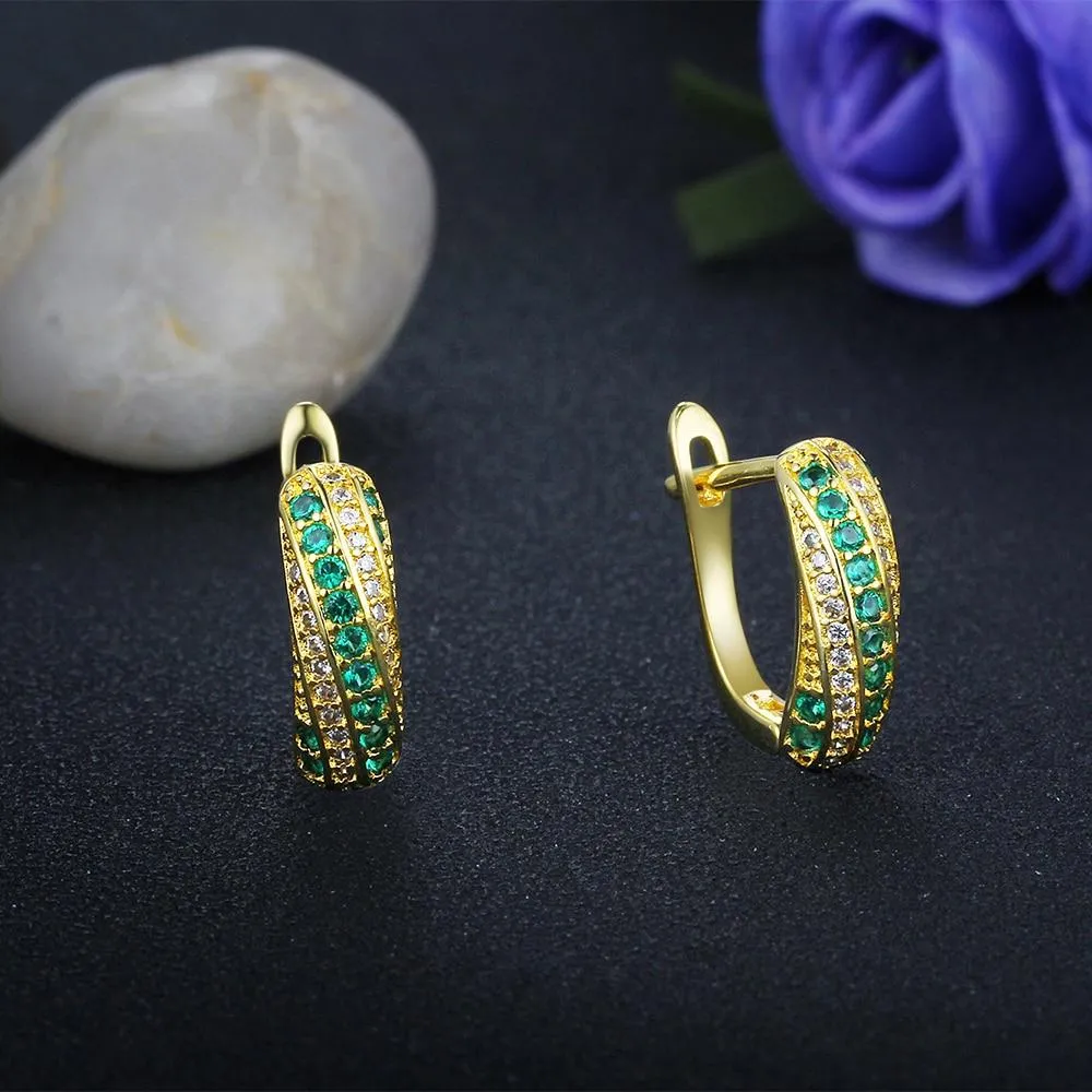 Party Accessorise Fashion Hoop Earrings Circle Elegant Simple Pierced Golden Color Classic Jewelry For Women