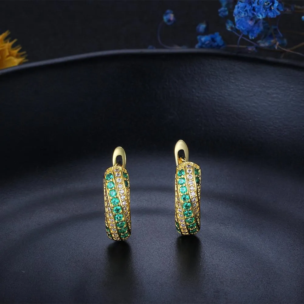 Party Accessorise Fashion Hoop Earrings Circle Elegant Simple Pierced Golden Color Classic Jewelry For Women