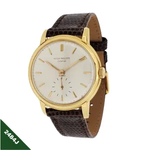 Patek Philippe 2484J 32mm Disco Volante Calatrava Watch, Circa 1957