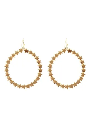 PE3034 - METAL CCB STAR FISH HOOK EARRINGS