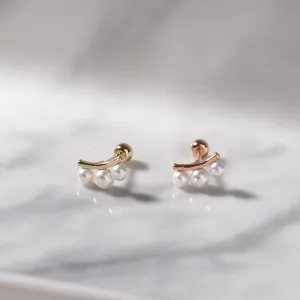 Pearl Tiara 14K Gold Stud (Single Stud)