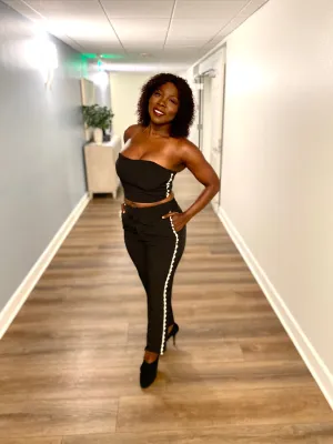 Pearl Tuxedo Bustier