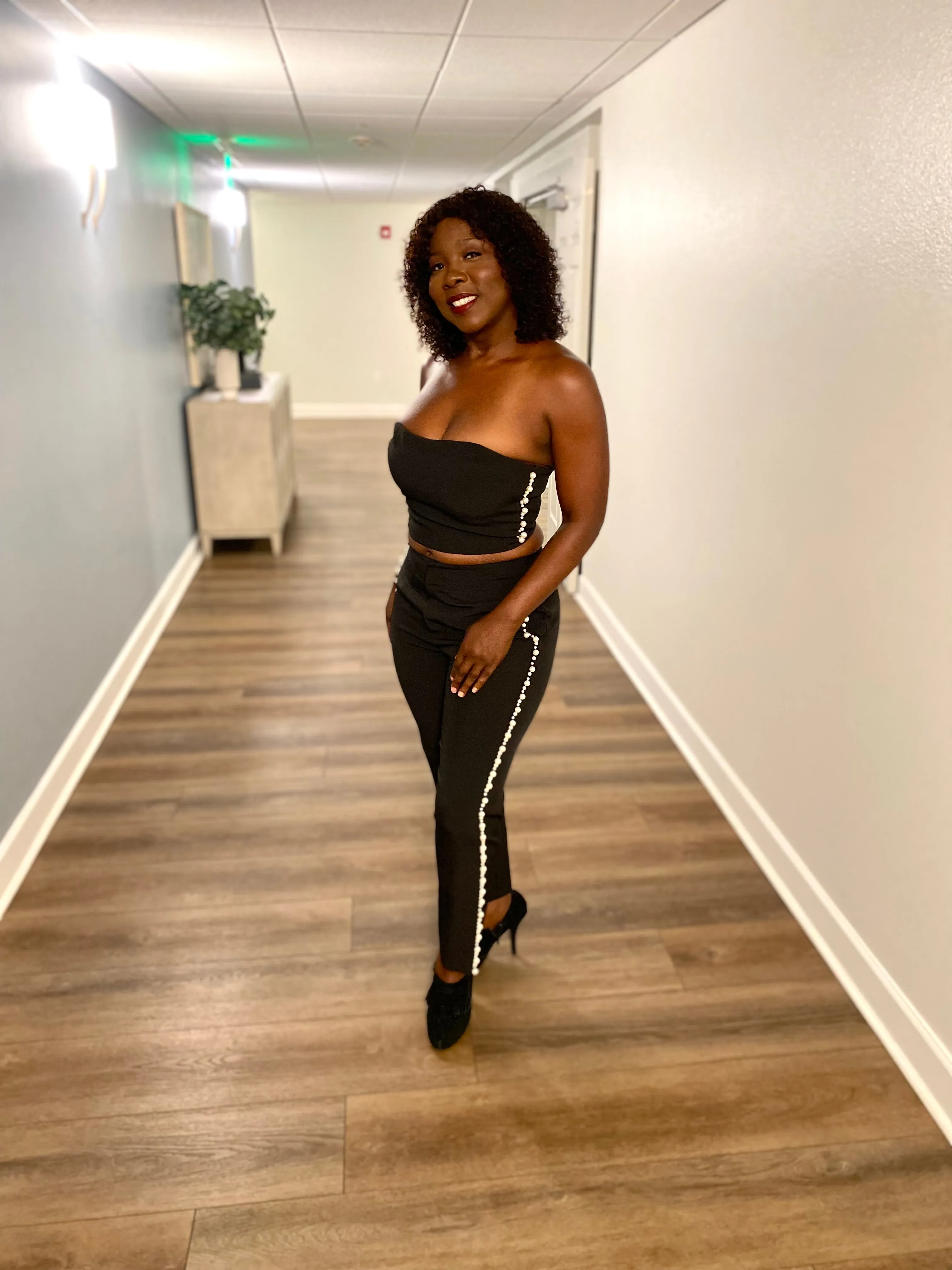 Pearl Tuxedo Bustier