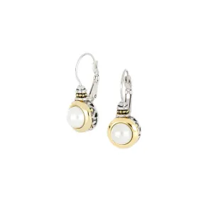 Perola White Seashell Pearl French Wire Earrings