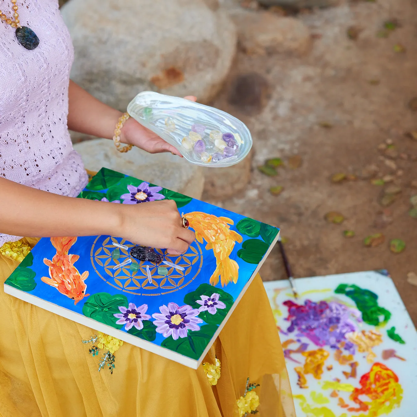 Personalized Crystal Grid Painting