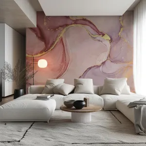 Pink and Gold Marble Wallpaper Mural