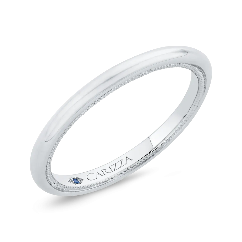 Plain Wedding Band in 14K White Gold
