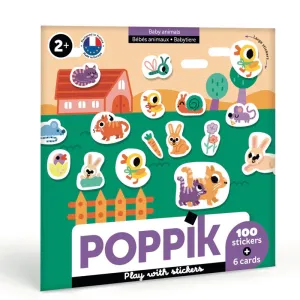Poppik - My First Sticker Mosaic cards - Baby Animals