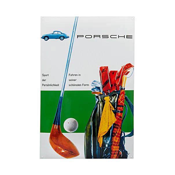 Porsche  Classic Enamel Sign - Vintage Golf