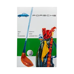 Porsche  Classic Enamel Sign - Vintage Golf