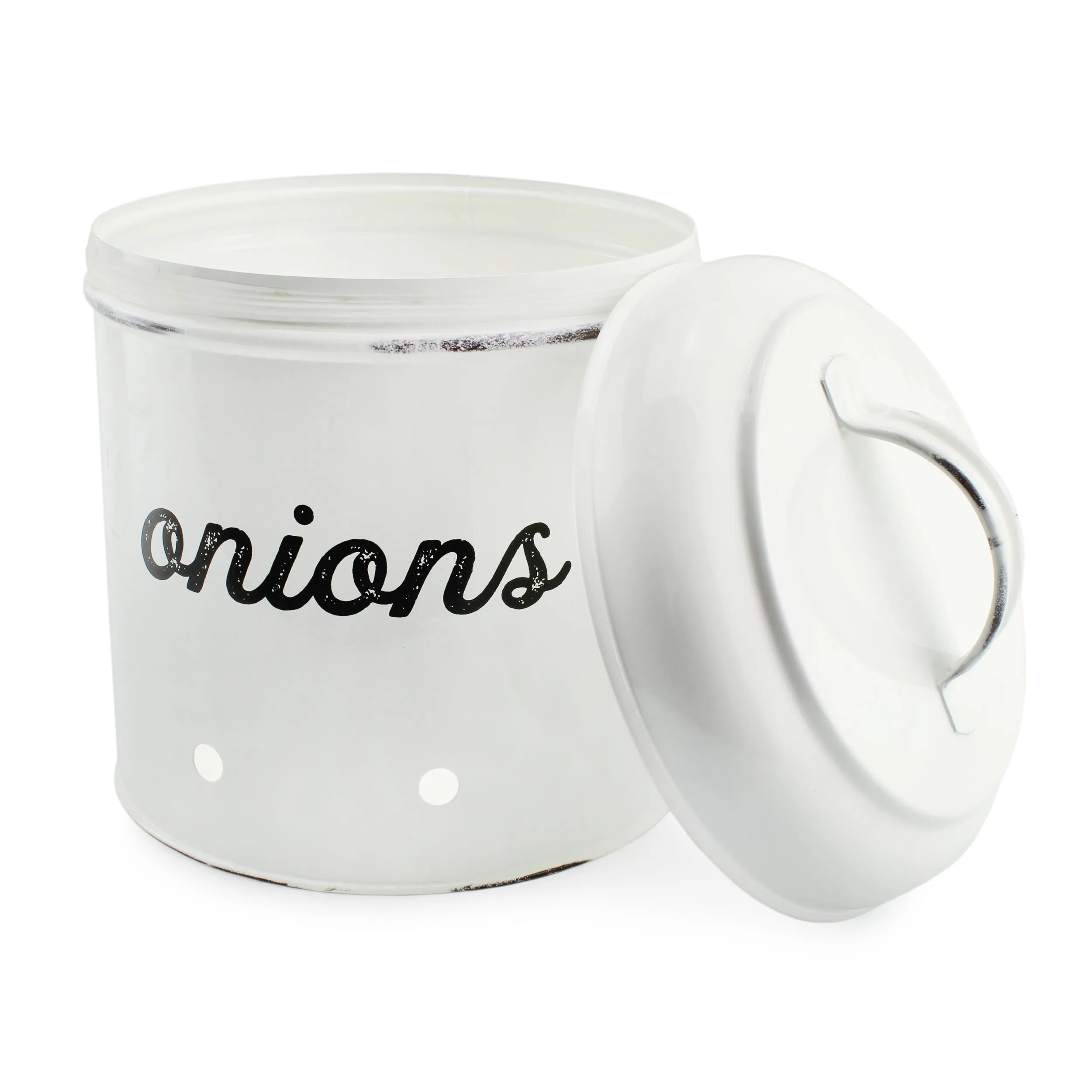 Potatoes, Onions and Garlic Canister Set (White, Case of 4)
