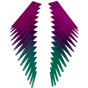 Purple & Teal Parametric Earrings