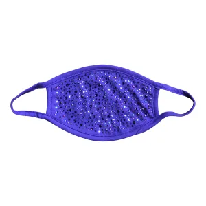 Purple Cotton Crystal Face Mask