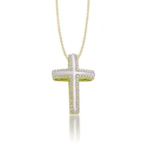 "Luna" Diamond & Mother of Pearl Cross