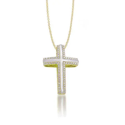 "Luna" Diamond & Mother of Pearl Cross