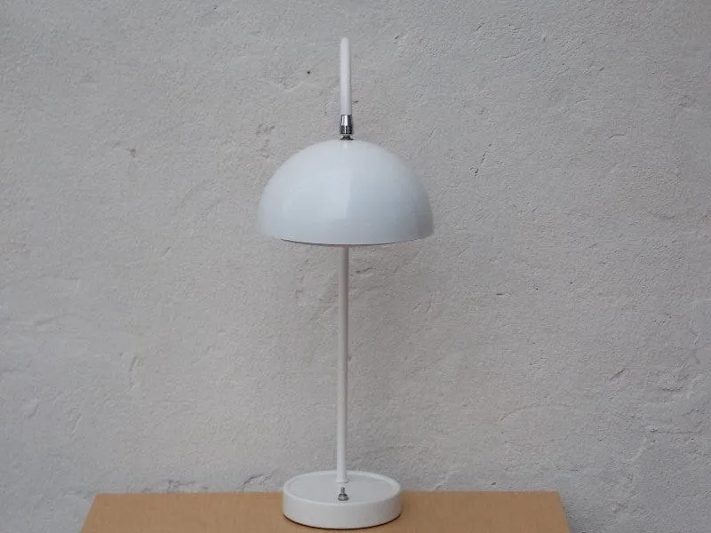 Rare White Flowerpot Desk Lamp, Mid-Century Panton Inspired