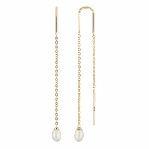Ready to Ship - Pearl Threader Earrings
