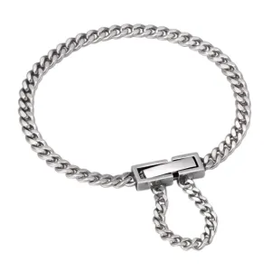 Real Solid 925 Sterling Silver Bracelet Cuban Link Chain Simple Punk Jewelry 7.1"