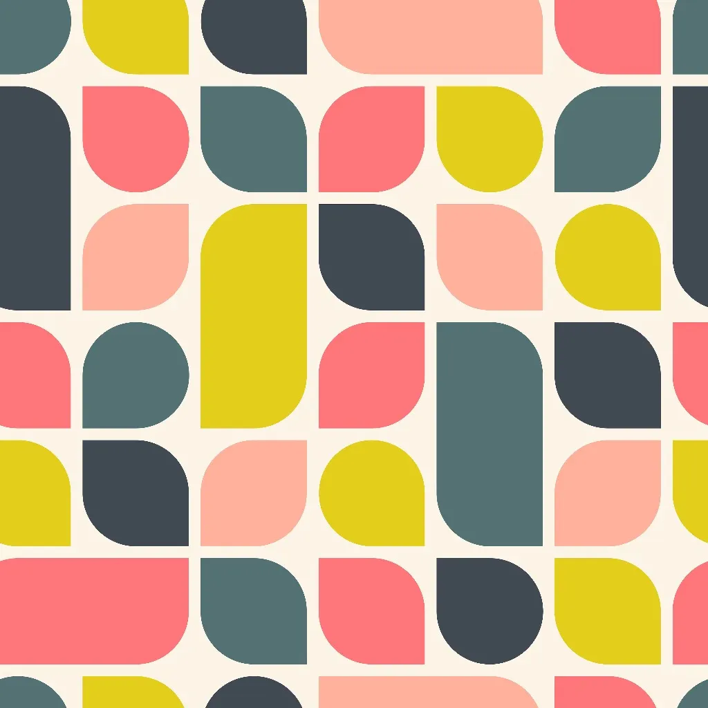 Retro Abstract Geometry Wallpaper Mural