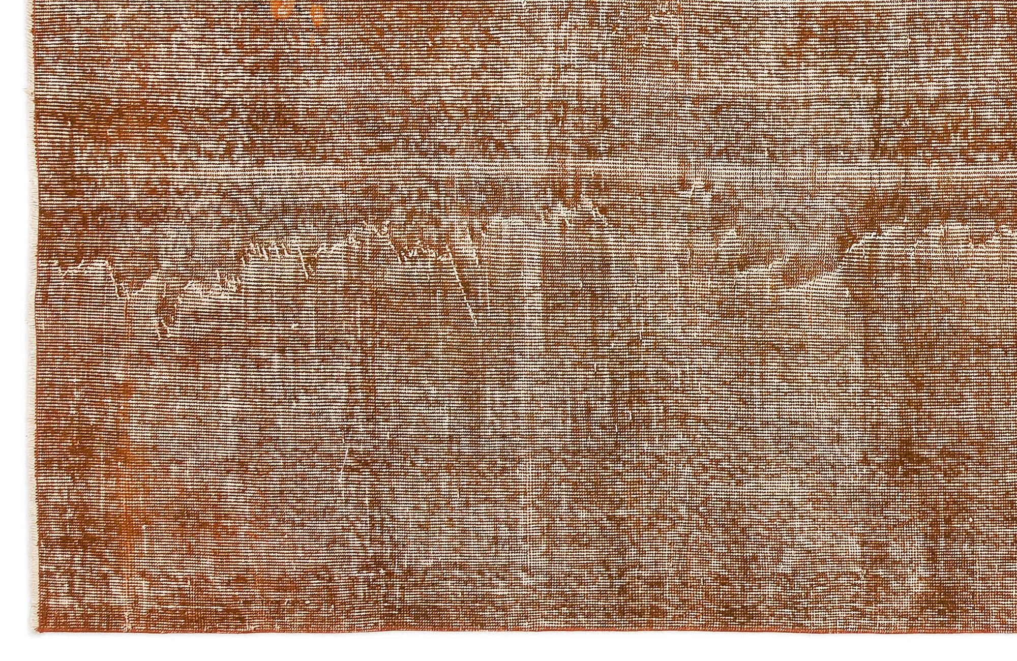Retro Design Floral Over Dyed Vintage Rug 6'2'' x 9'4'' ft 187 x 284 cm