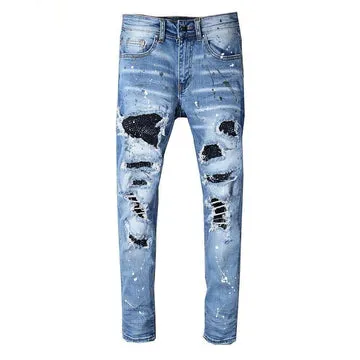 Rhinestone-embellished Slayer Jeans