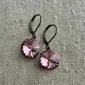 Rivoli Short Leverback Earrings • 12mm