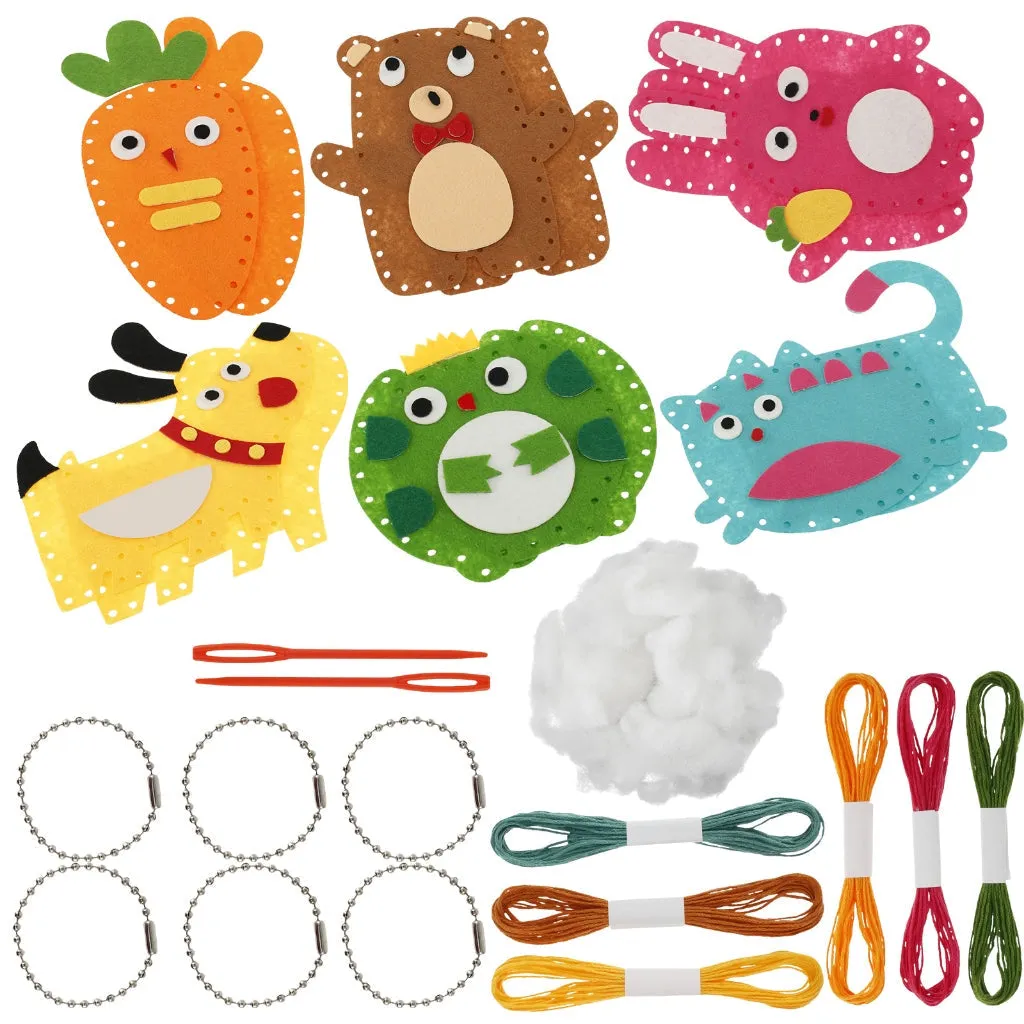 Safe Felt Animal Set to Sew Yourself