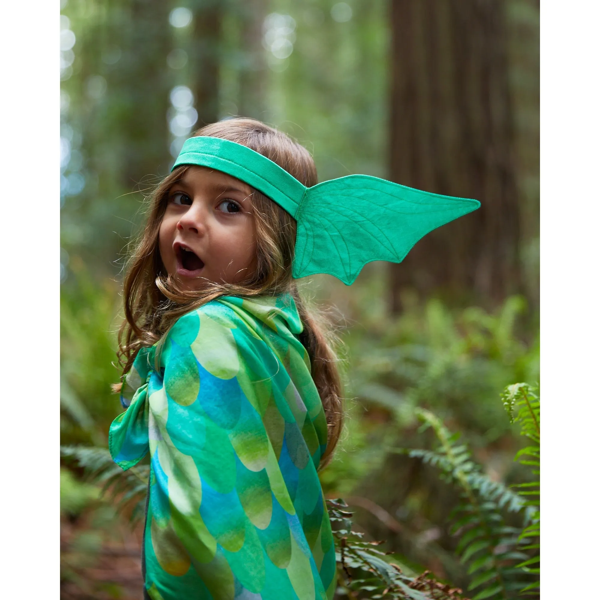 Sarah's Silks Crown - Green Dragon Ears