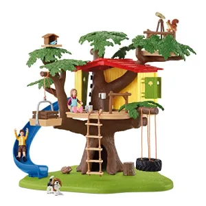 Schleich Farm World, Farm Animal Gifts for Kids, Adventure Tree House with Animal Figurines and Accessories 28-Piece Set, Ages 3 