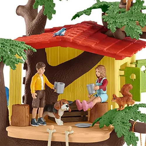 Schleich Farm World, Farm Animal Gifts for Kids, Adventure Tree House with Animal Figurines and Accessories 28-Piece Set, Ages 3 