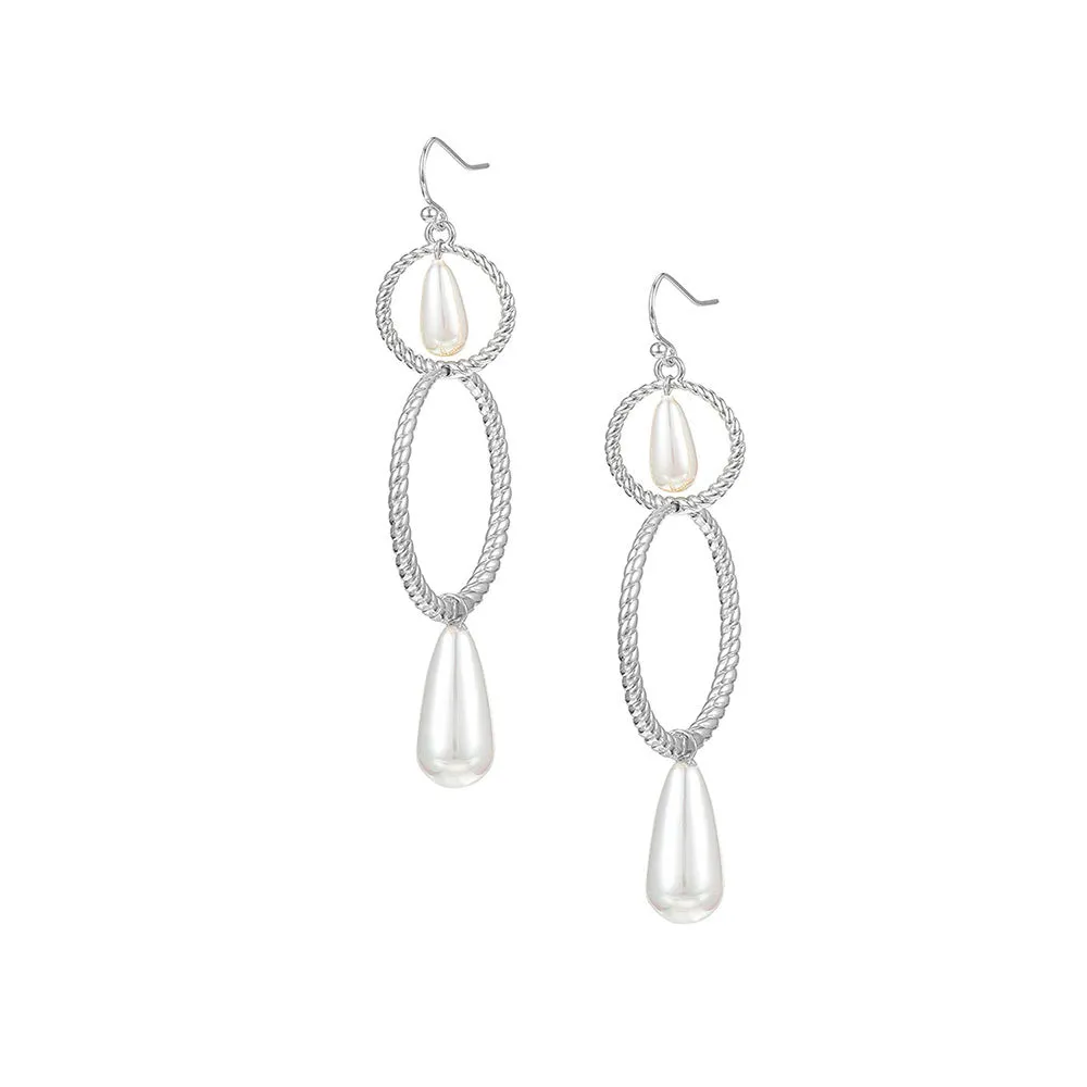 Sea Breeze 3 in 1 Pearl Drop Earrings